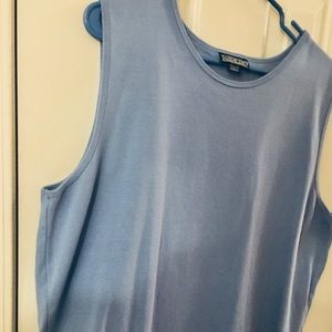 Land’s End blue sleeveless cotton top.plus size 2x
